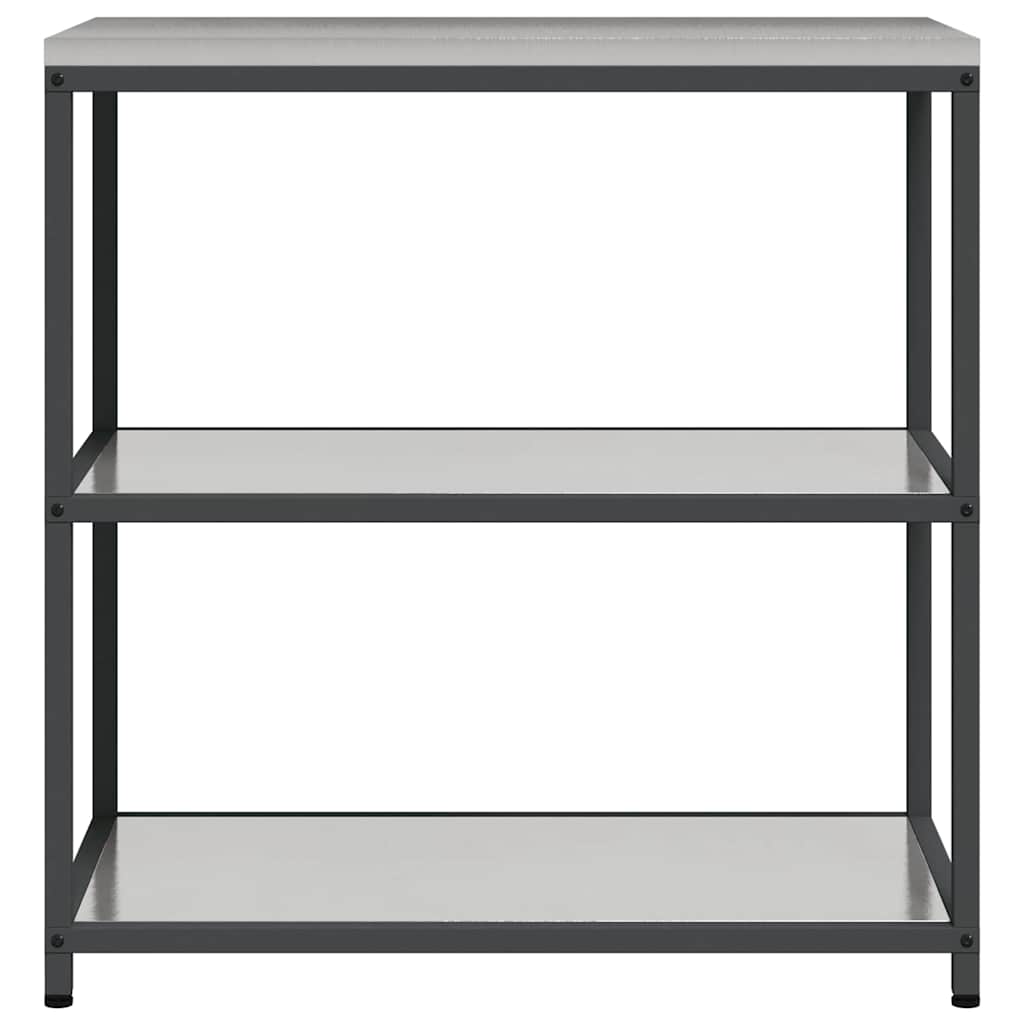 vidaXL Keuken opslag plank met plank met opslag Zwart Staal
