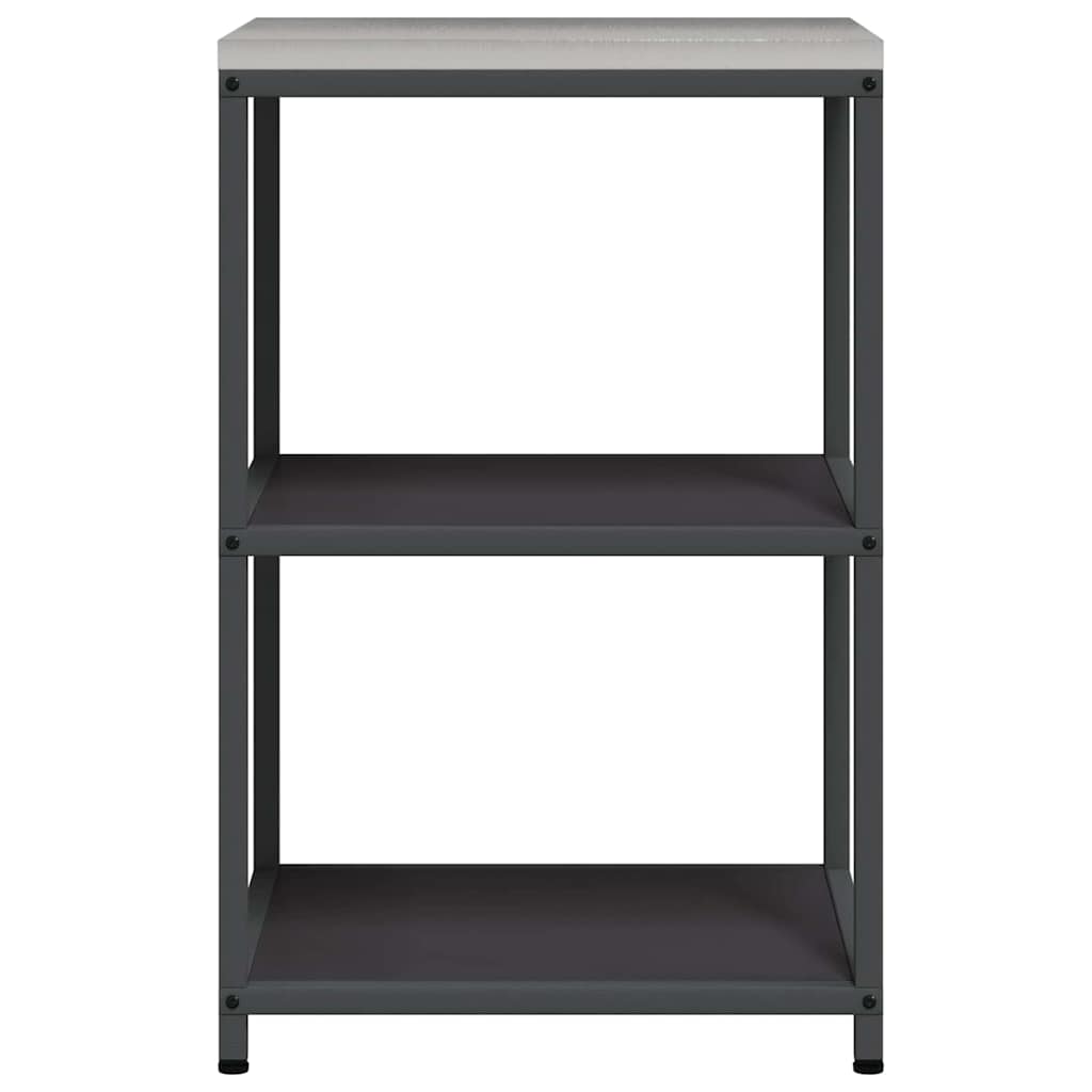 vidaXL Keuken opslag plank met plank met opslag Zwart Staal