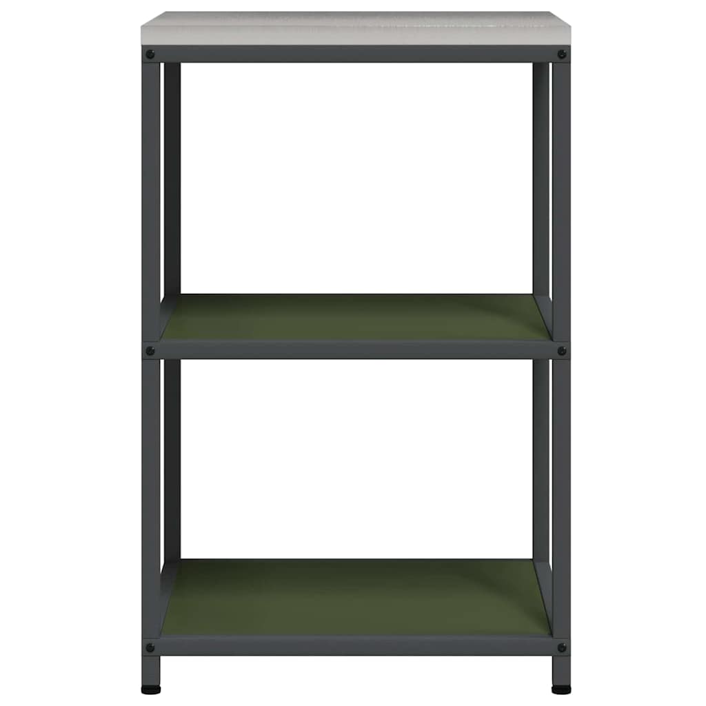 vidaXL Keuken opslag plank met plank met opslag Zwart Staal