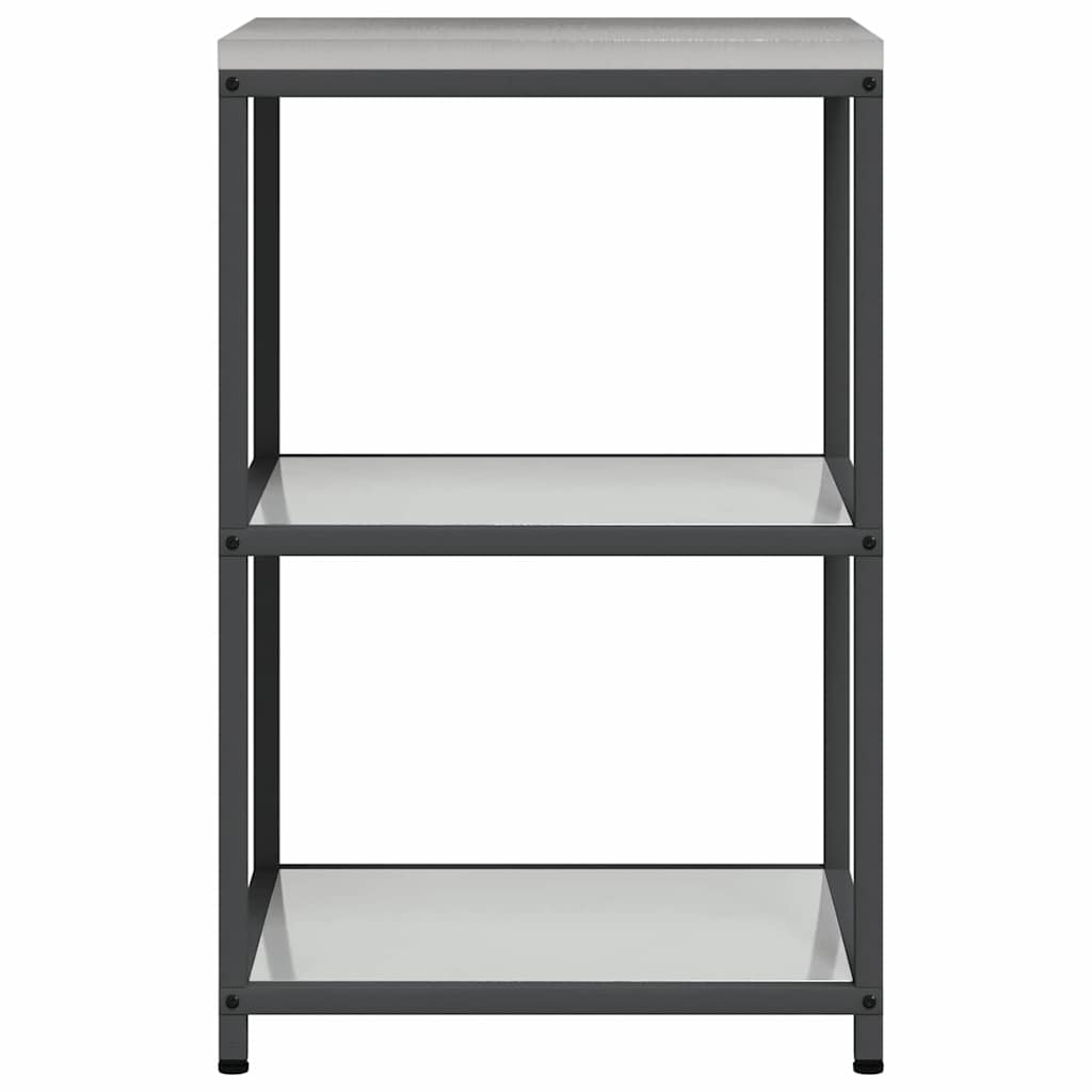 vidaXL Keuken opslag plank met plank met opslag Zwart Staal