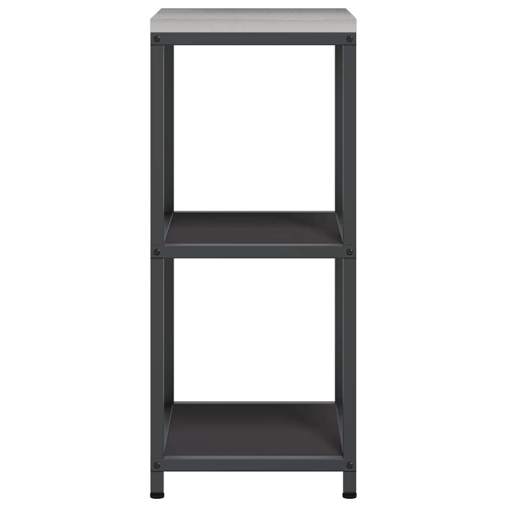 vidaXL Keuken opslag plank met plank met opslag Zwart Staal