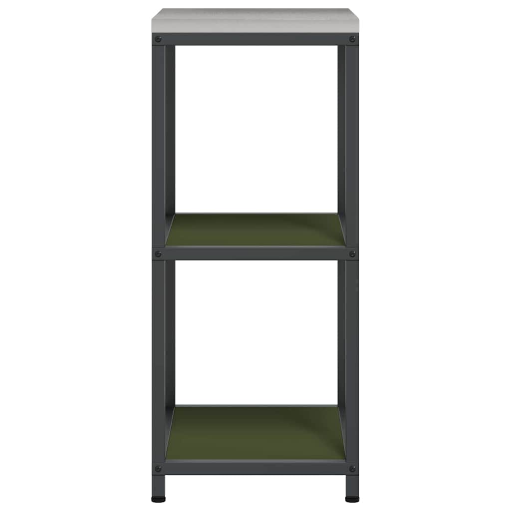 vidaXL Keuken opslag plank met plank met opslag Zwart Staal