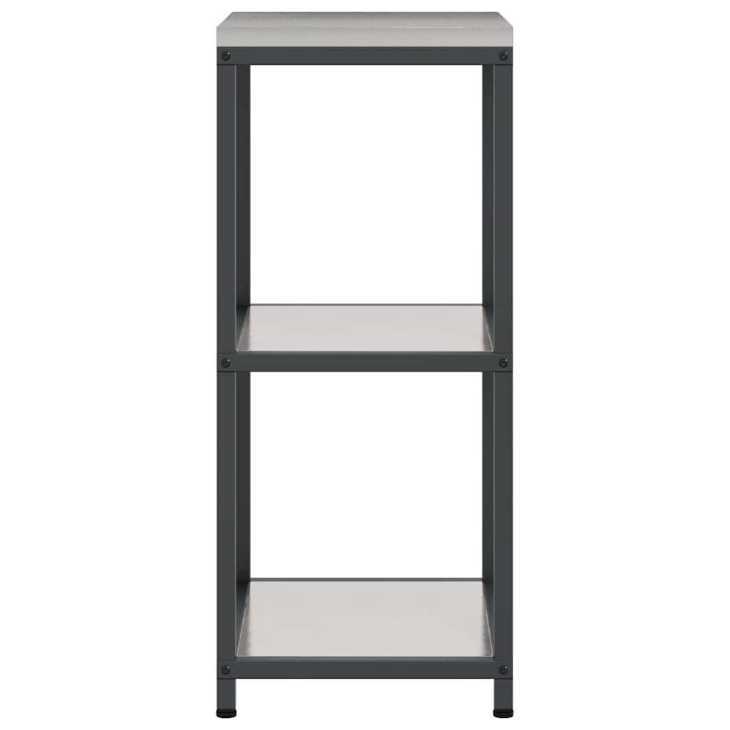 vidaXL Keuken opslag plank met plank met opslag Zwart Staal