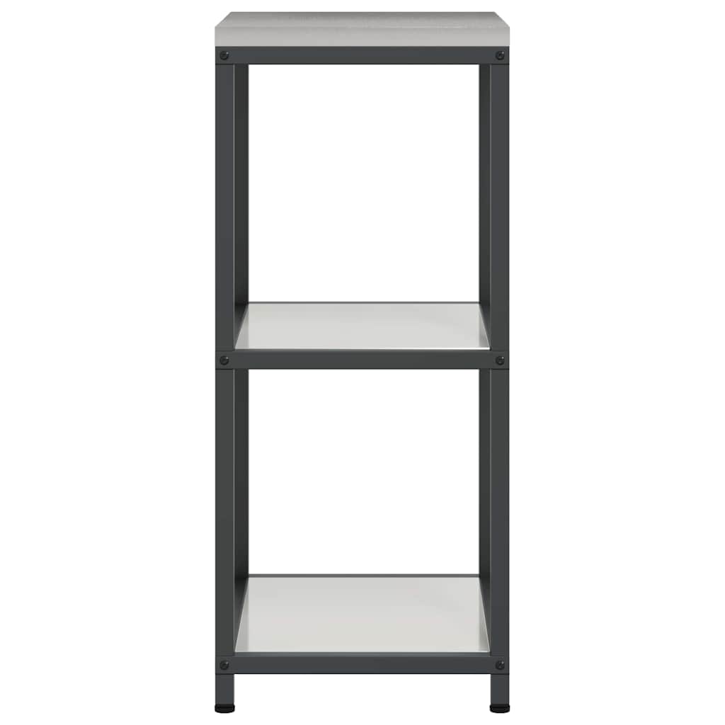 vidaXL Keuken opslag plank met plank met opslag Zwart Staal