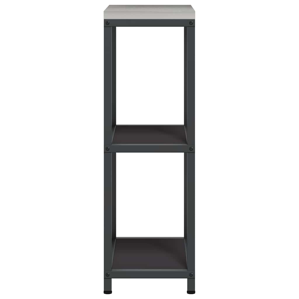 vidaXL Keuken opslag plank met plank met opslag Zwart Staal