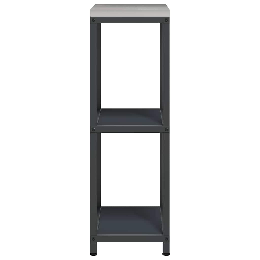 vidaXL Keuken opslag plank met plank met opslag Zwart Staal