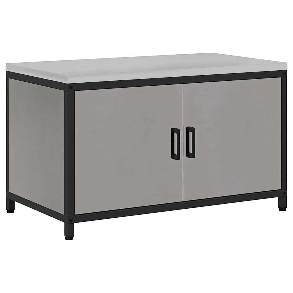 vidaXL Keuken opslag plank met plank met opslag Zwart Staal