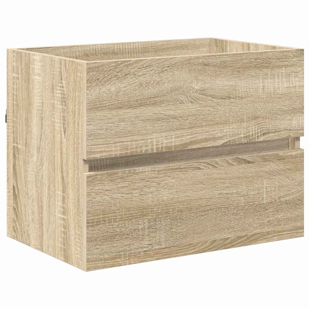vidaXL Badkamermeubelset met lade met opslag Sonoma Eiken Bewerkt hout
