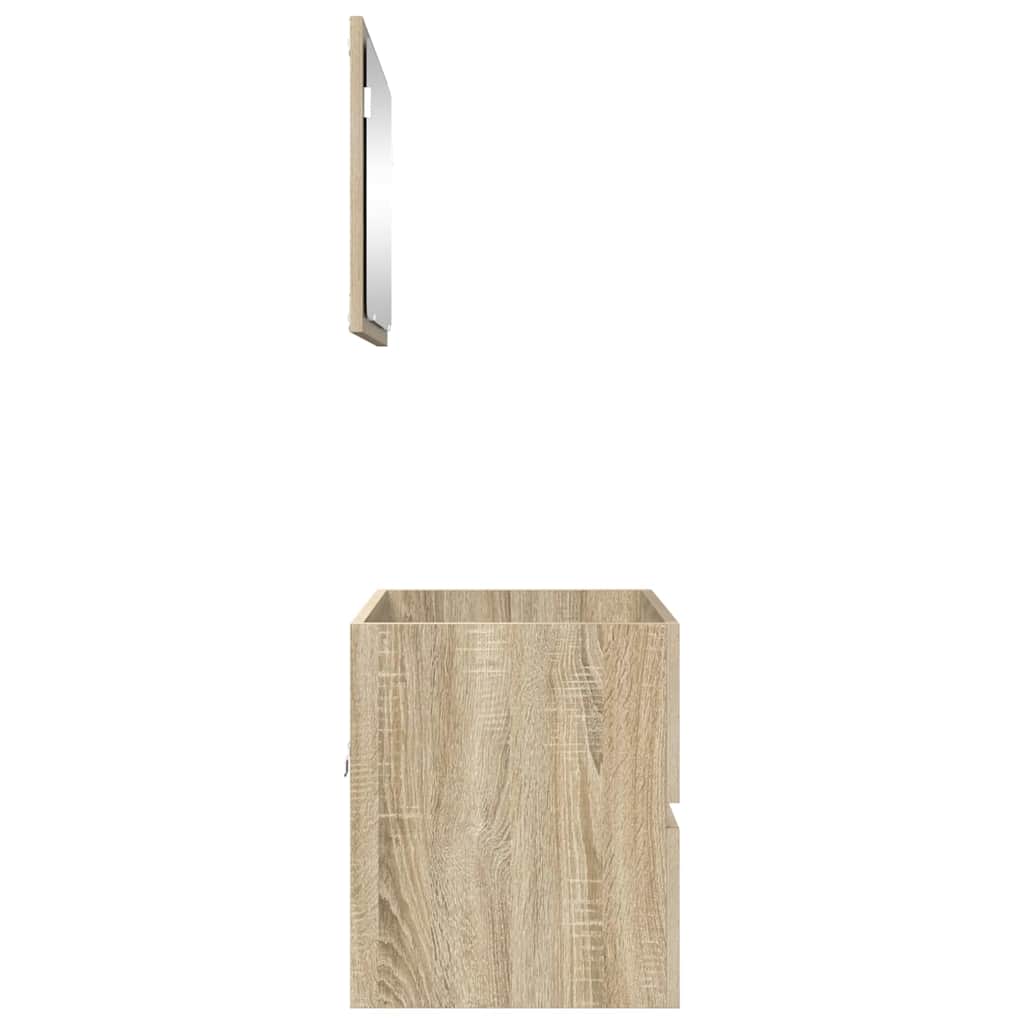 vidaXL Badkamermeubelset met lade met opslag Sonoma Eiken Bewerkt hout