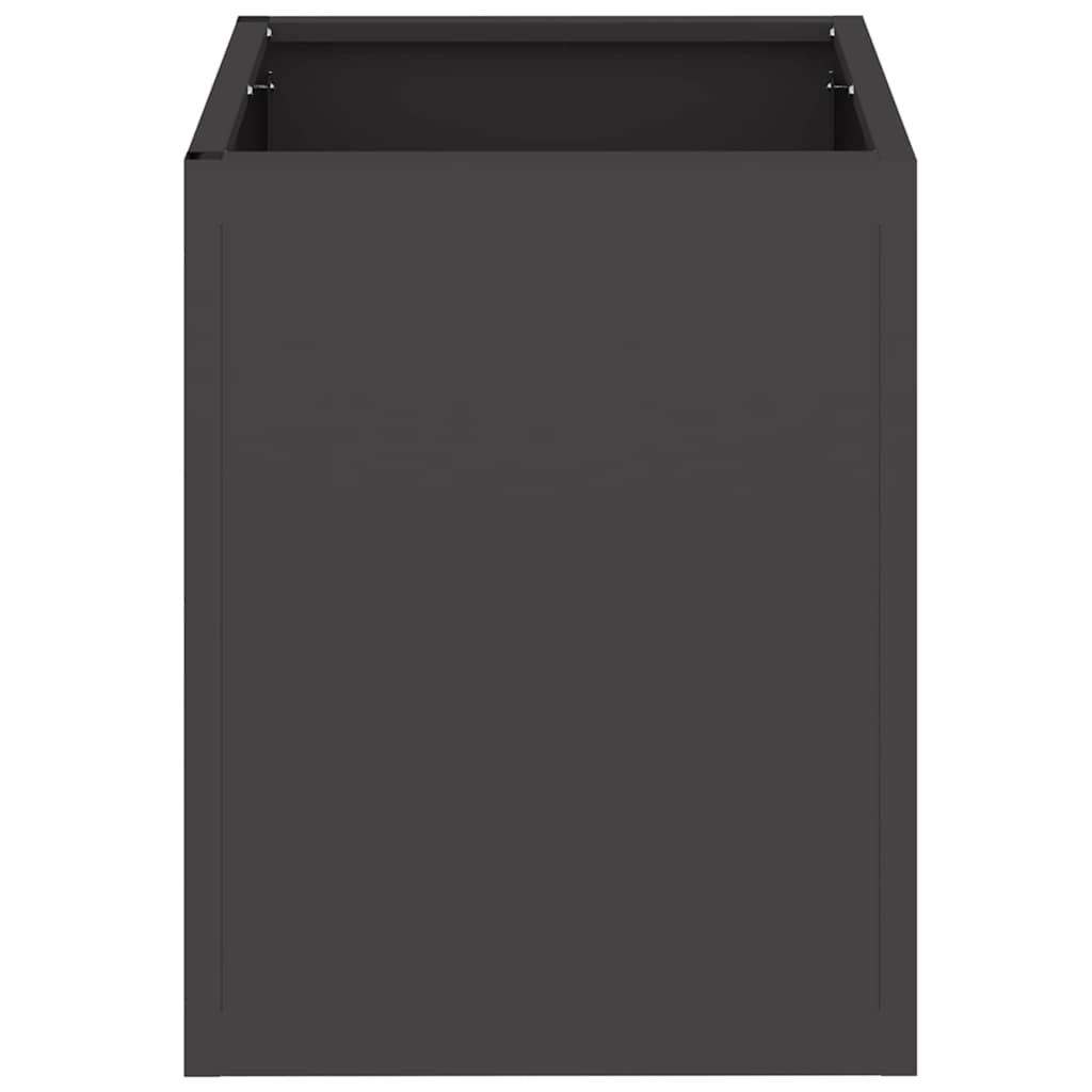 vidaXL Tuin Bloempot Zwart 32 x 32 x 40 cm Koudgewalst staal