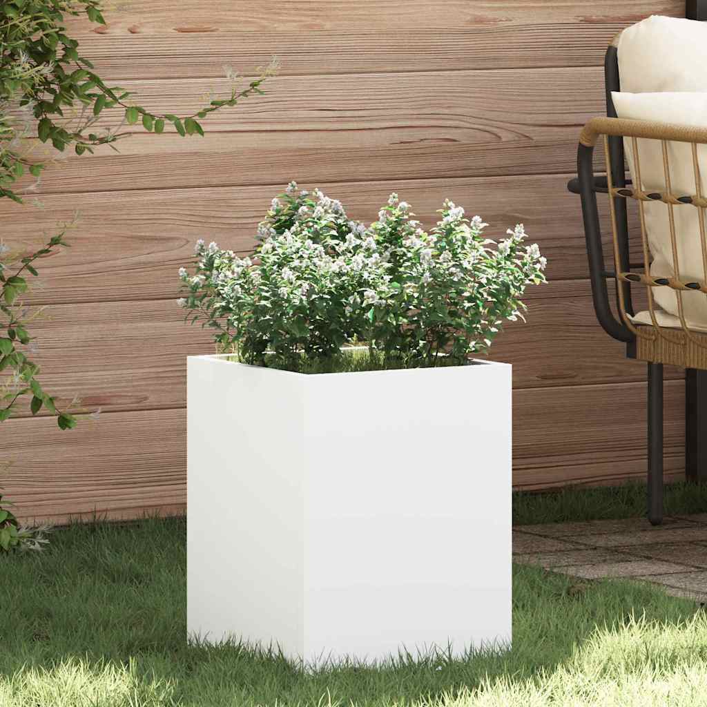 vidaXL Tuin Bloempot Zwart 32 x 32 x 40 cm Koudgewalst staal