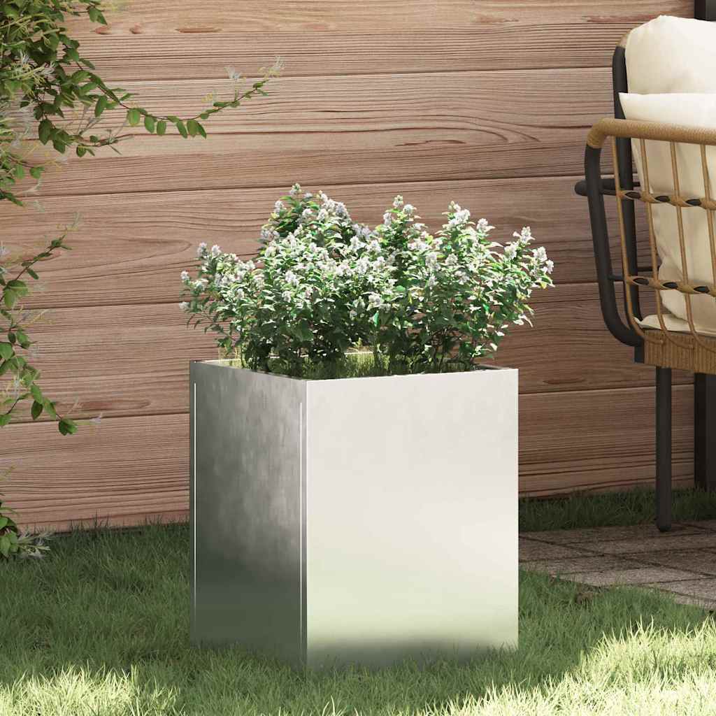 vidaXL Tuin Bloempot Zwart 32 x 32 x 40 cm Koudgewalst staal