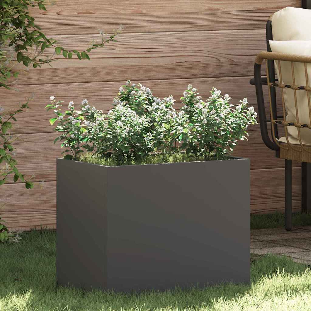 vidaXL Tuin Bloempot Zwart 32 x 32 x 40 cm Koudgewalst staal