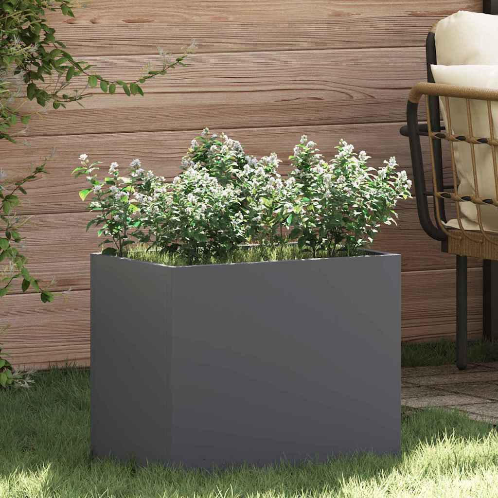 vidaXL Tuin Bloempot Zwart 32 x 32 x 40 cm Koudgewalst staal