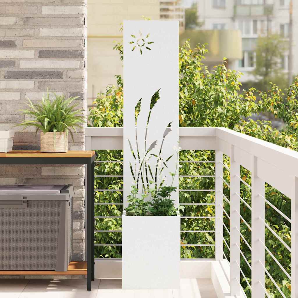 vidaXL Tuinplant met Decoratief Paneel Zwart 32 x 140 cm