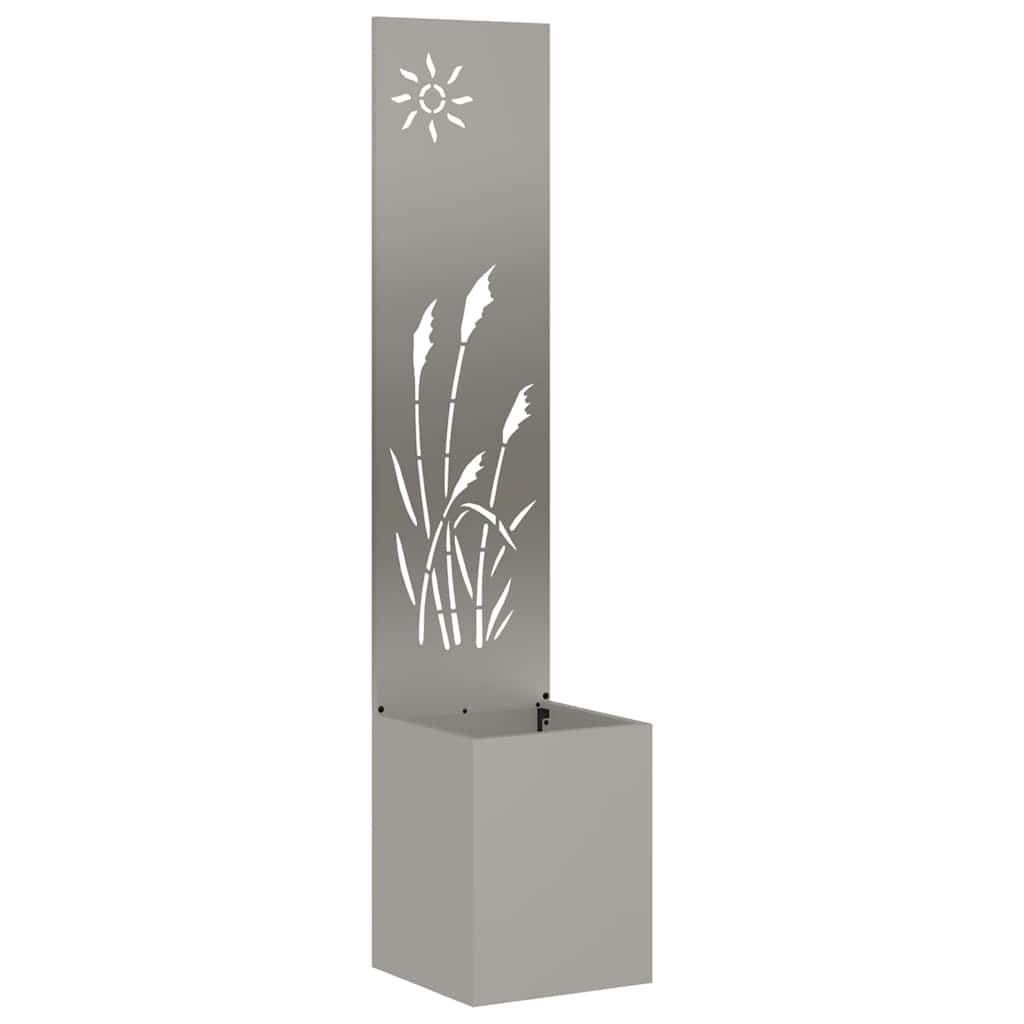 vidaXL Tuinplant met Decoratief Paneel Zwart 32 x 140 cm