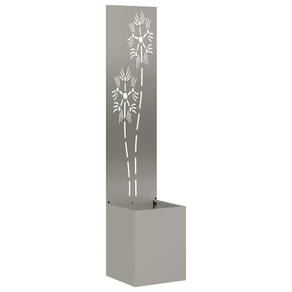 vidaXL Tuinplant met Decoratief Paneel Zwart 32 x 140 cm