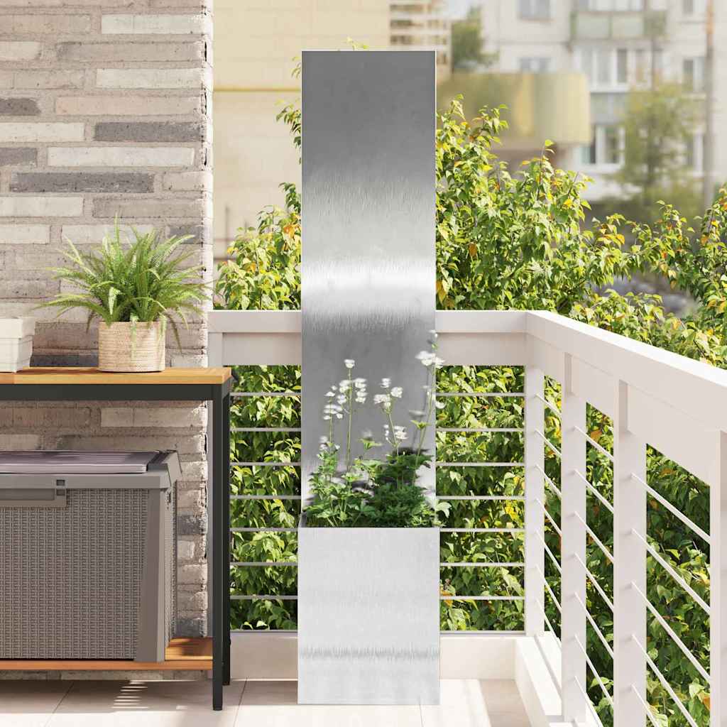 vidaXL Tuinplant met Decoratief Paneel Zwart 32 x 140 cm