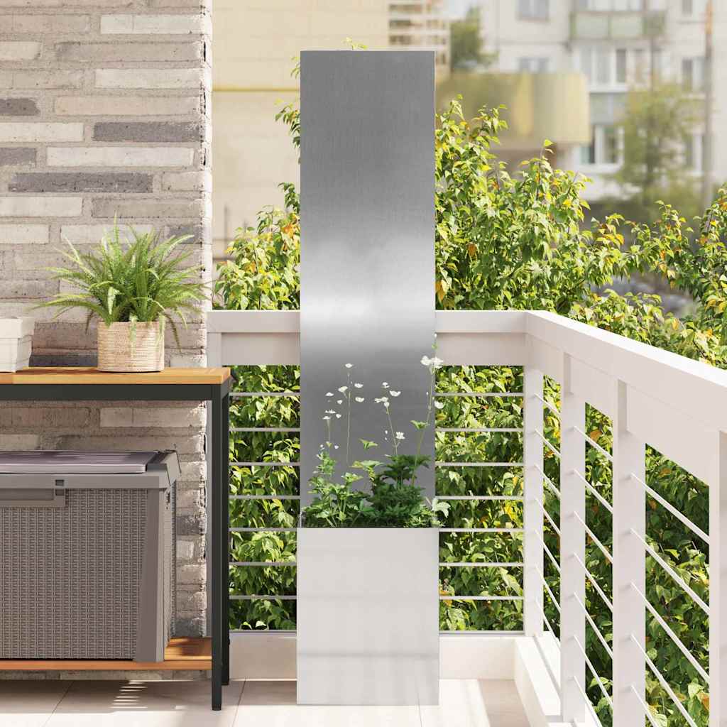 vidaXL Tuinplant met Decoratief Paneel Zwart 32 x 140 cm