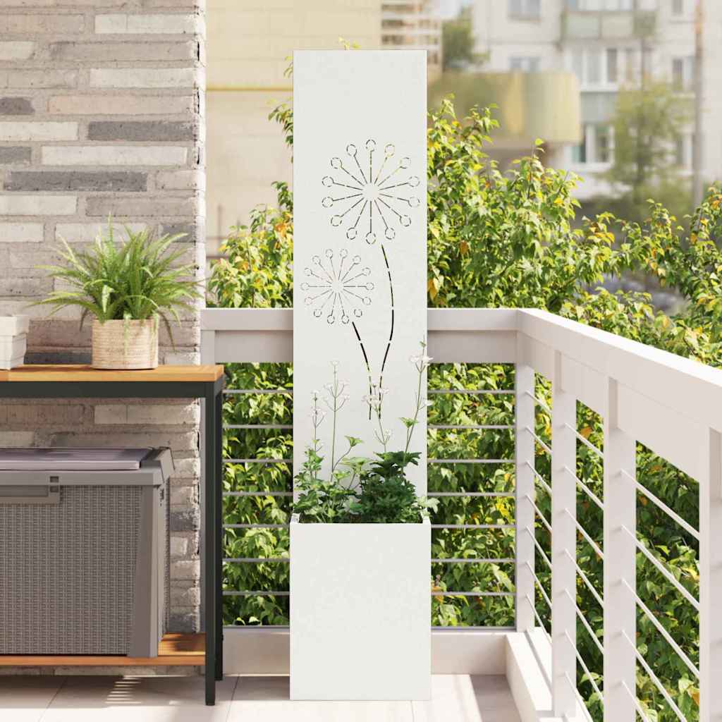 vidaXL Tuinplant met Decoratief Paneel Zwart 32 x 140 cm