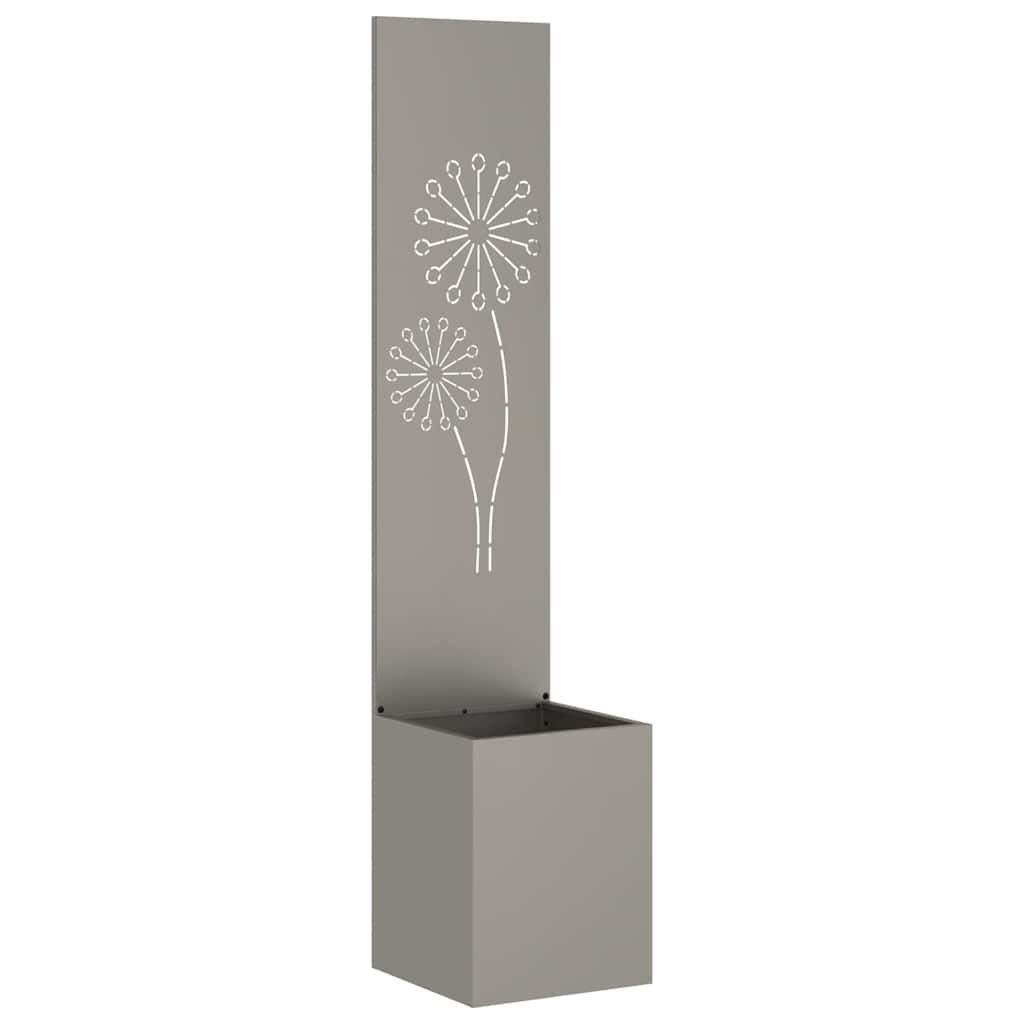 vidaXL Tuinplant met Decoratief Paneel Zwart 32 x 140 cm