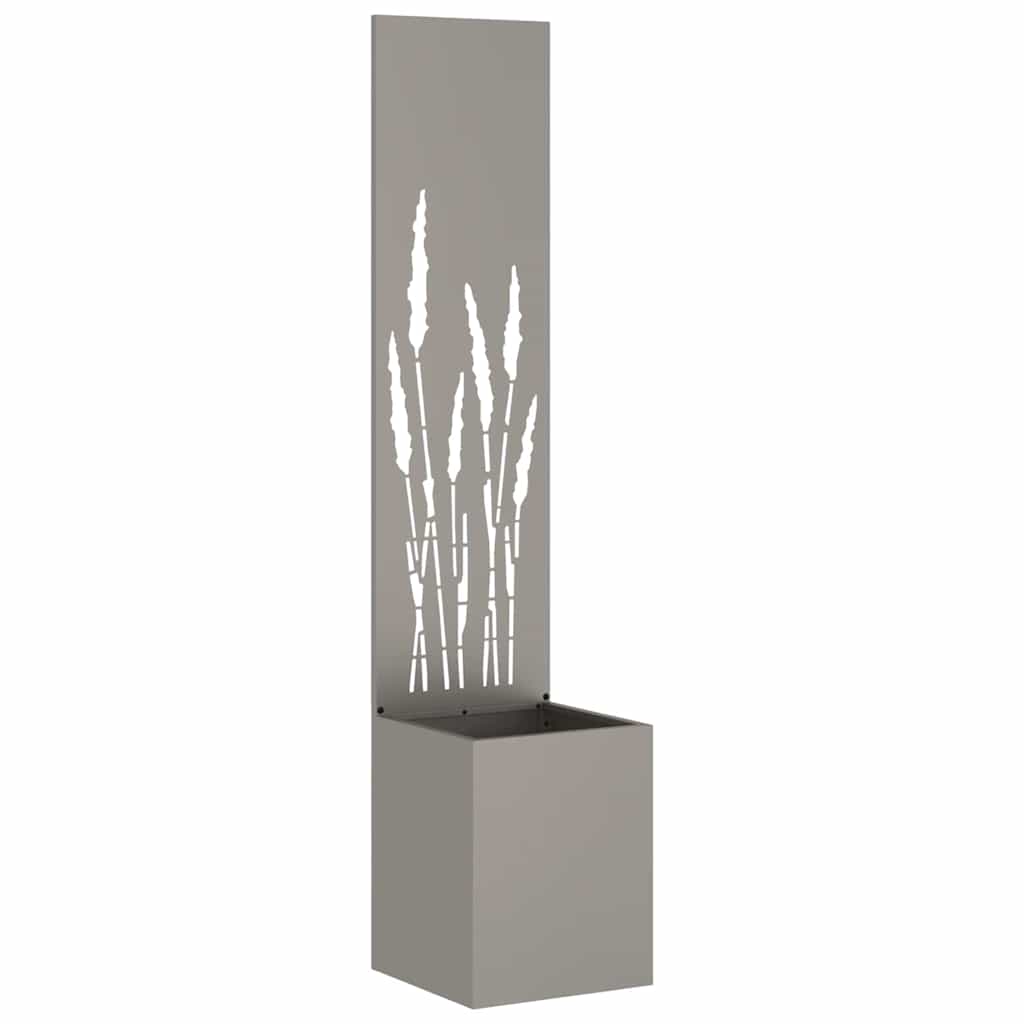 vidaXL Tuinplant met Decoratief Paneel Zwart 32 x 140 cm