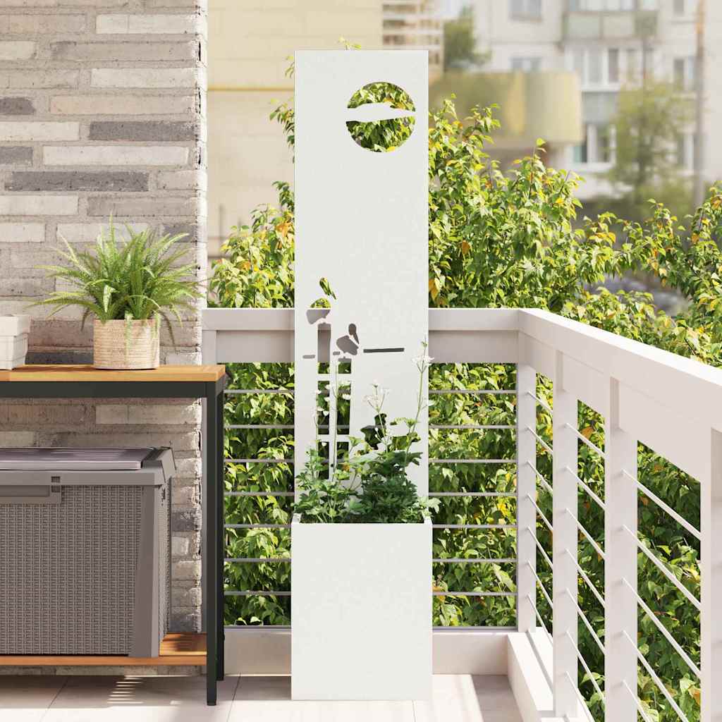 vidaXL Tuinplant met Decoratief Paneel Zwart 32 x 140 cm