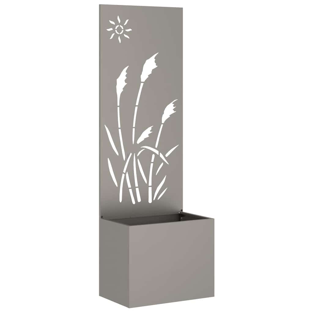 vidaXL Tuinplant met Decoratief Paneel Zwart 32 x 140 cm