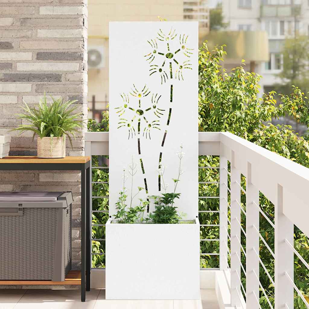vidaXL Tuinplant met Decoratief Paneel Zwart 32 x 140 cm