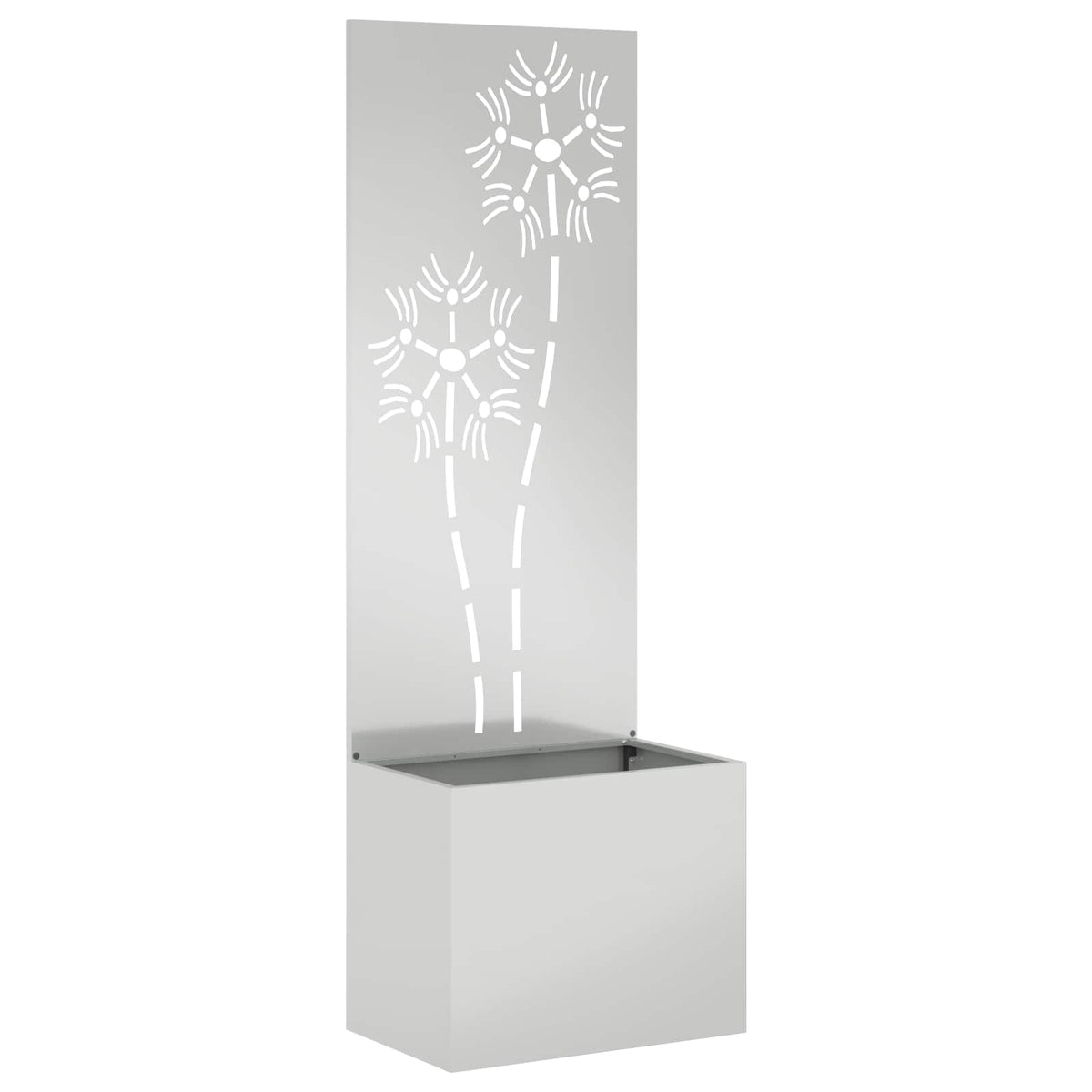 vidaXL Tuinplant met Decoratief Paneel Zwart 32 x 140 cm