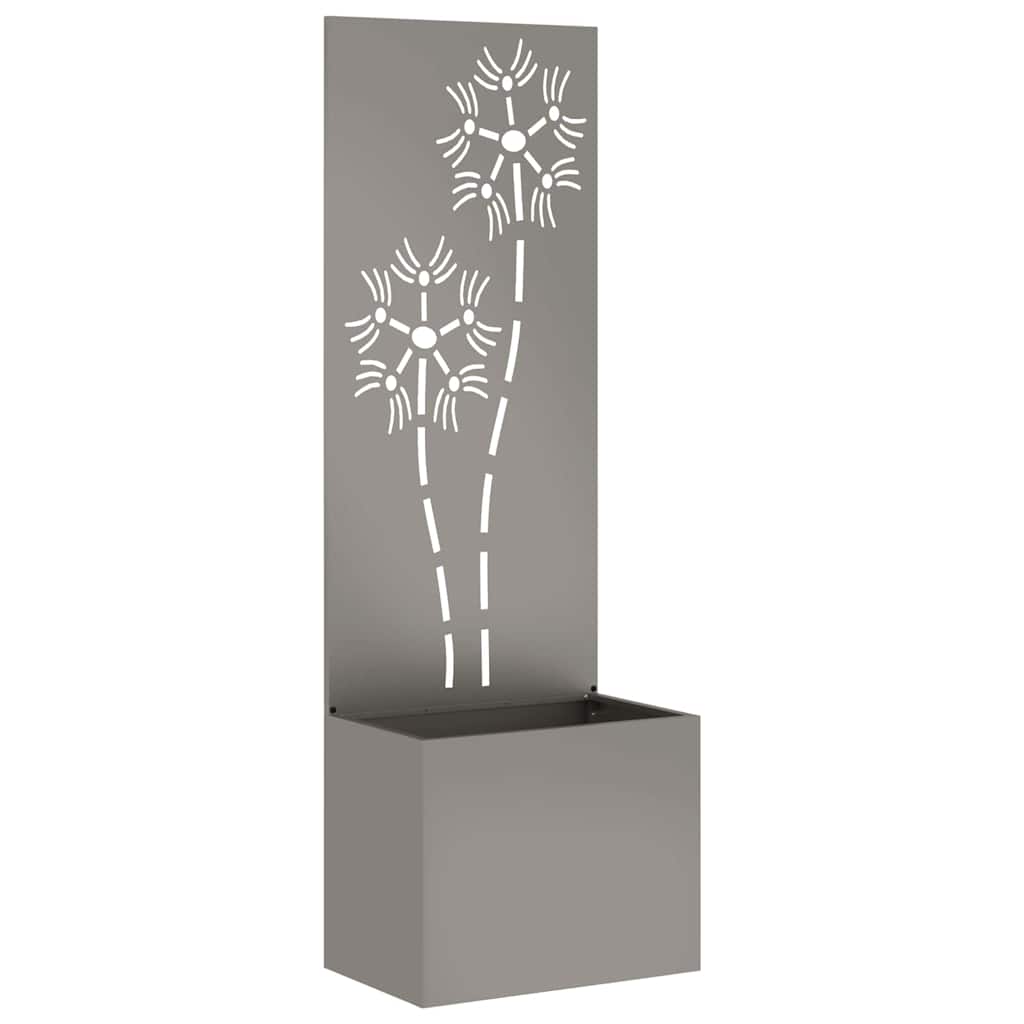 vidaXL Tuinplant met Decoratief Paneel Zwart 32 x 140 cm