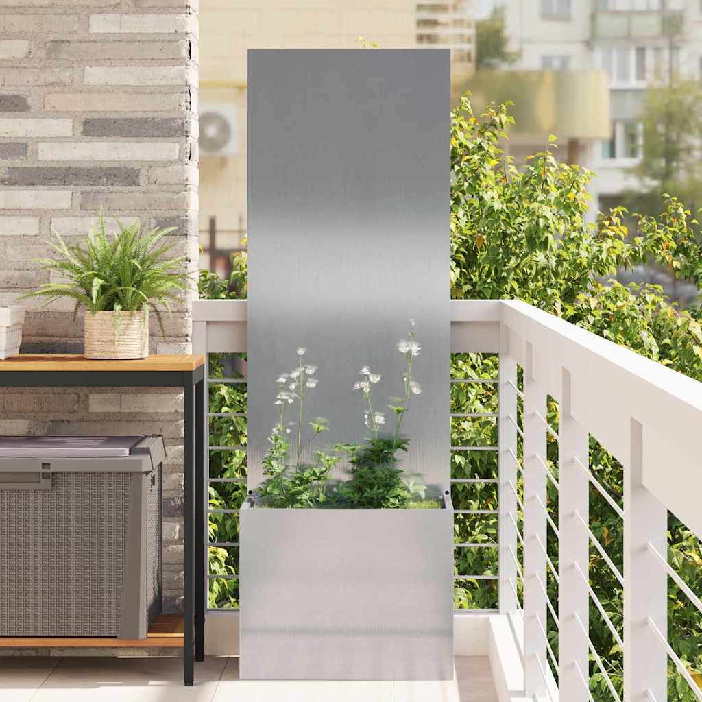 vidaXL Tuinplant met Decoratief Paneel Zwart 32 x 140 cm