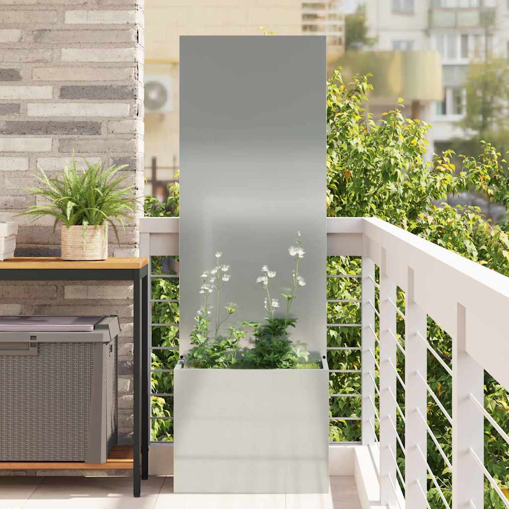 vidaXL Tuinplant met Decoratief Paneel Zwart 32 x 140 cm