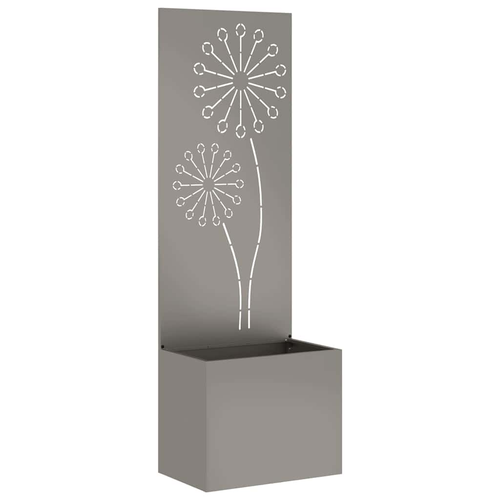 vidaXL Tuinplant met Decoratief Paneel Zwart 32 x 140 cm