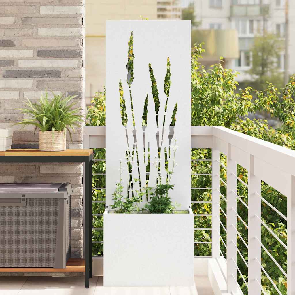 vidaXL Tuinplant met Decoratief Paneel Zwart 32 x 140 cm