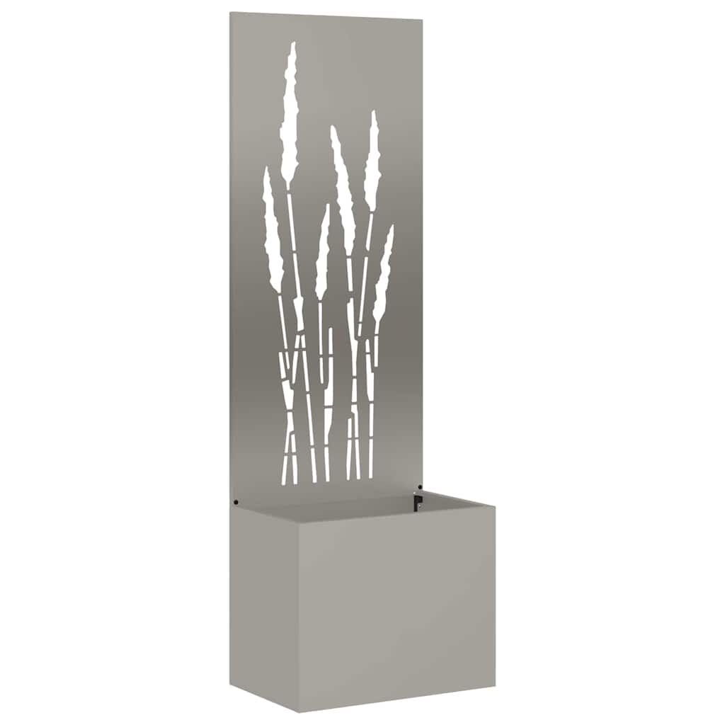 vidaXL Tuinplant met Decoratief Paneel Zwart 32 x 140 cm