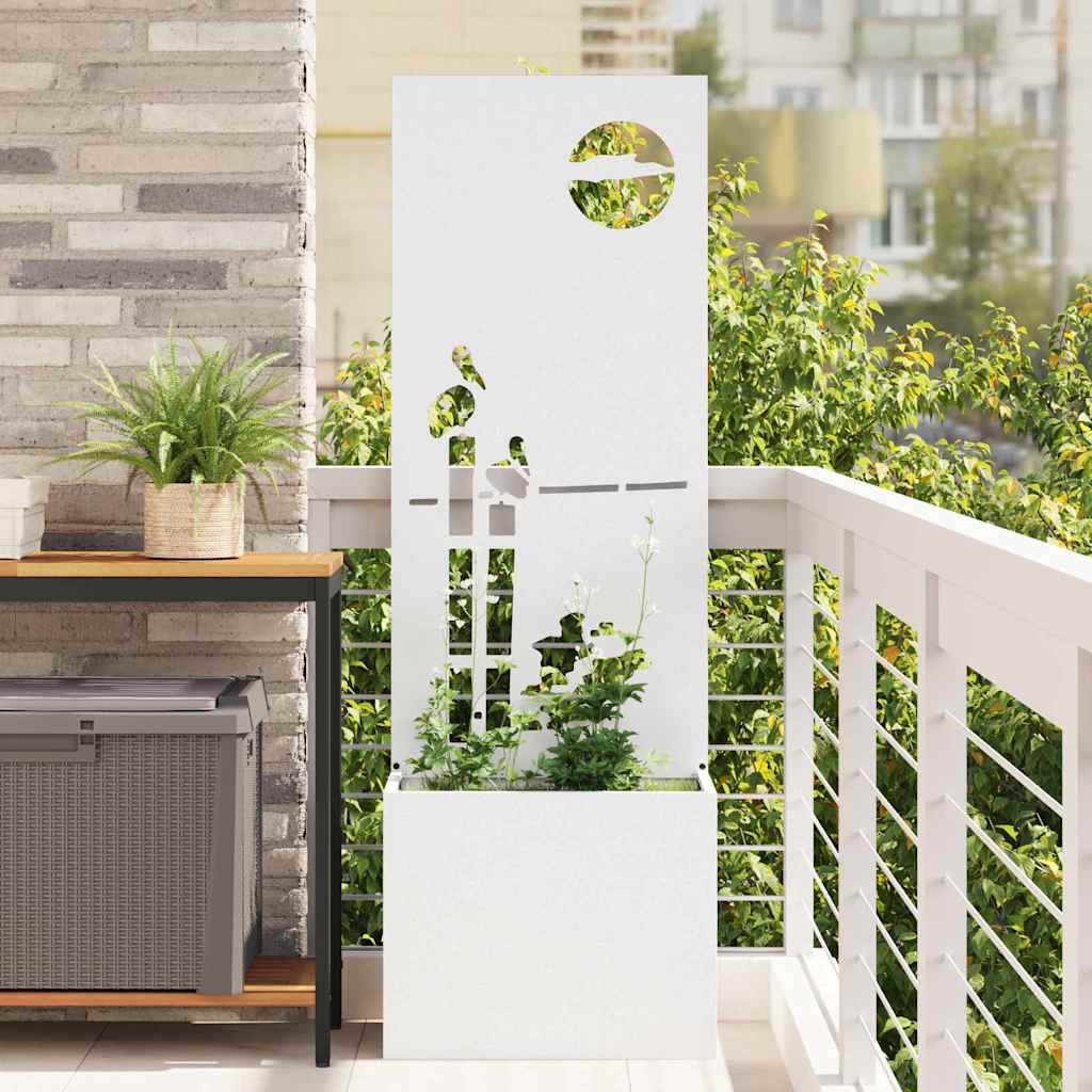 vidaXL Tuinplant met Decoratief Paneel Zwart 32 x 140 cm