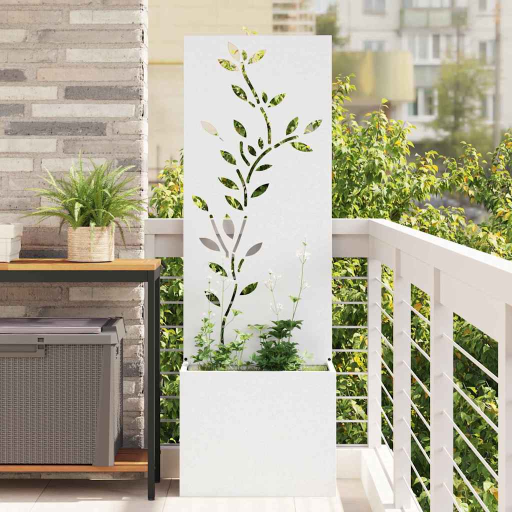 vidaXL Tuinplant met Decoratief Paneel Zwart 32 x 140 cm