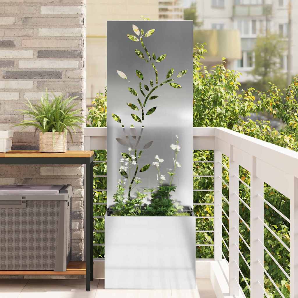 vidaXL Tuinplant met Decoratief Paneel Zwart 32 x 140 cm