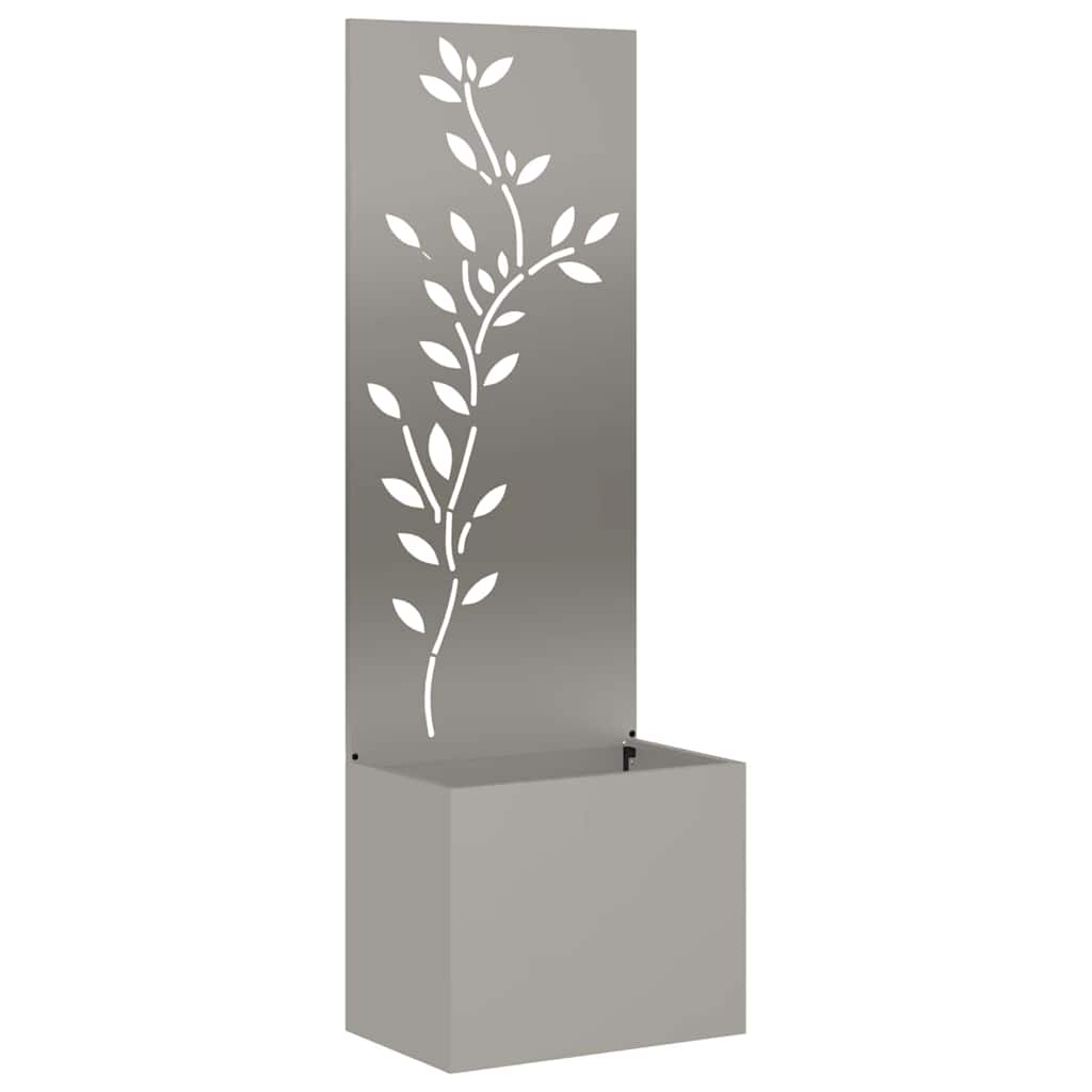 vidaXL Tuinplant met Decoratief Paneel Zwart 32 x 140 cm