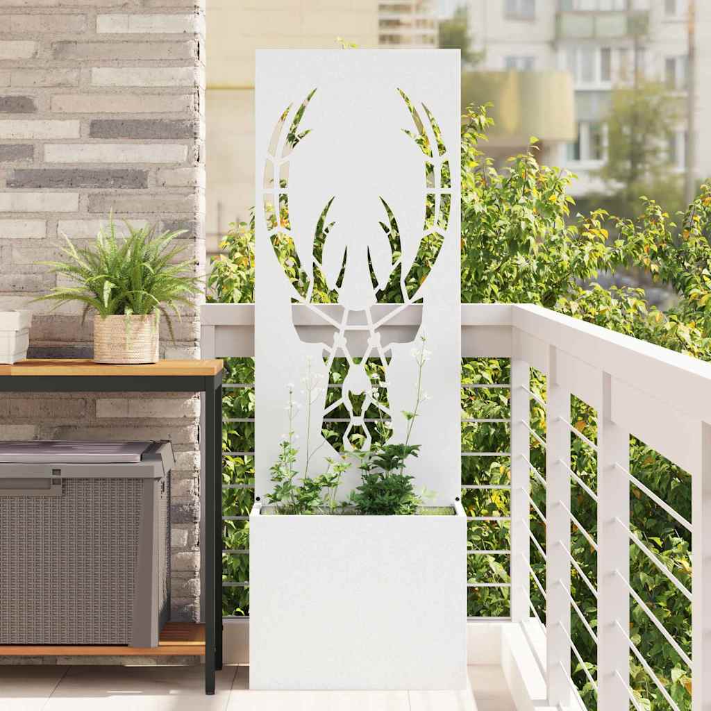 vidaXL Tuinplant met Decoratief Paneel Zwart 32 x 140 cm
