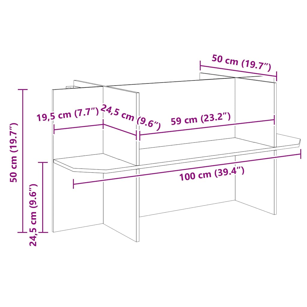 vidaXL Terrariumbasis Bruin 100 x 50 x 50 cm OSB