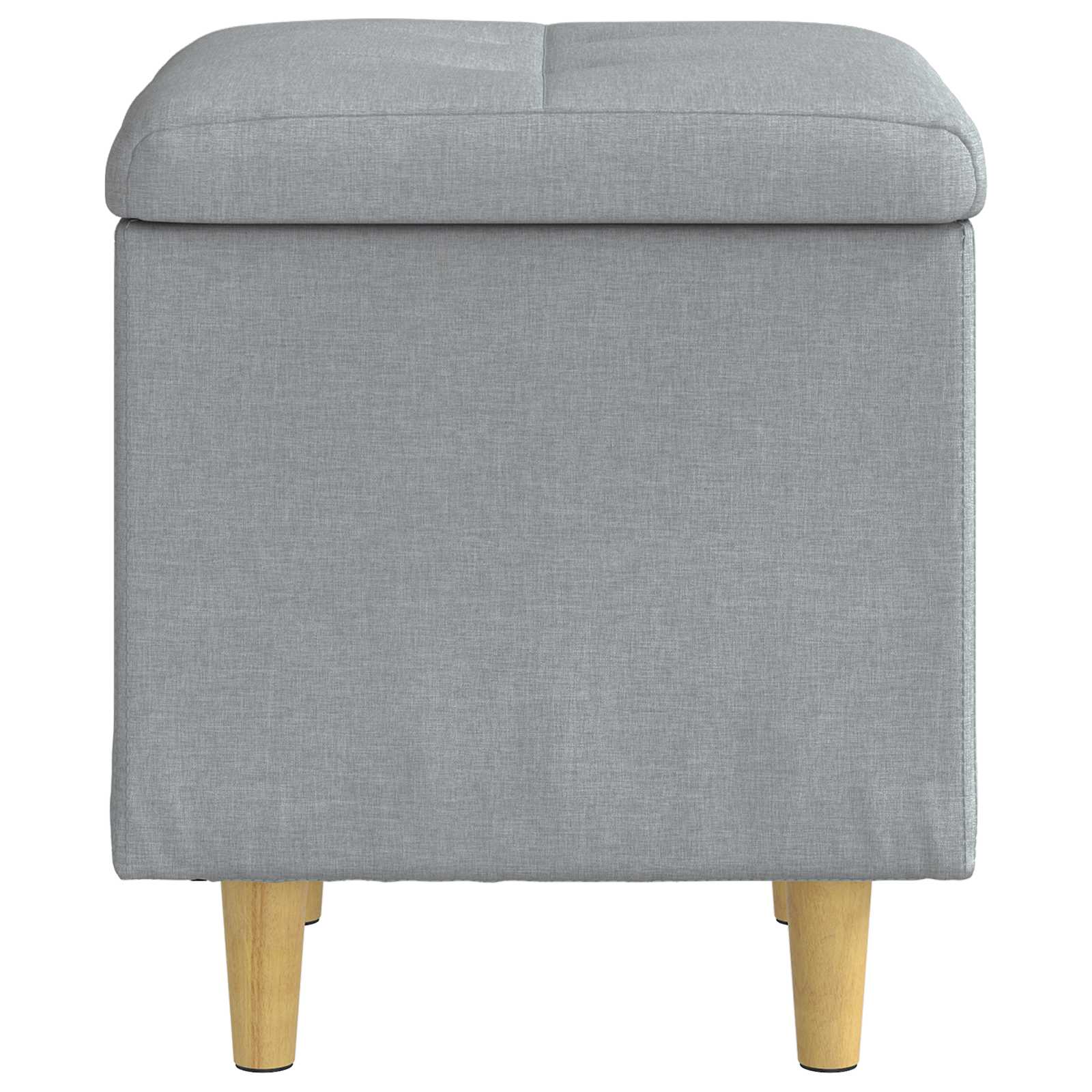 vidaXL Knopkruk met kussen Lichtgrijs 80 x 80 x 45 cm Stof