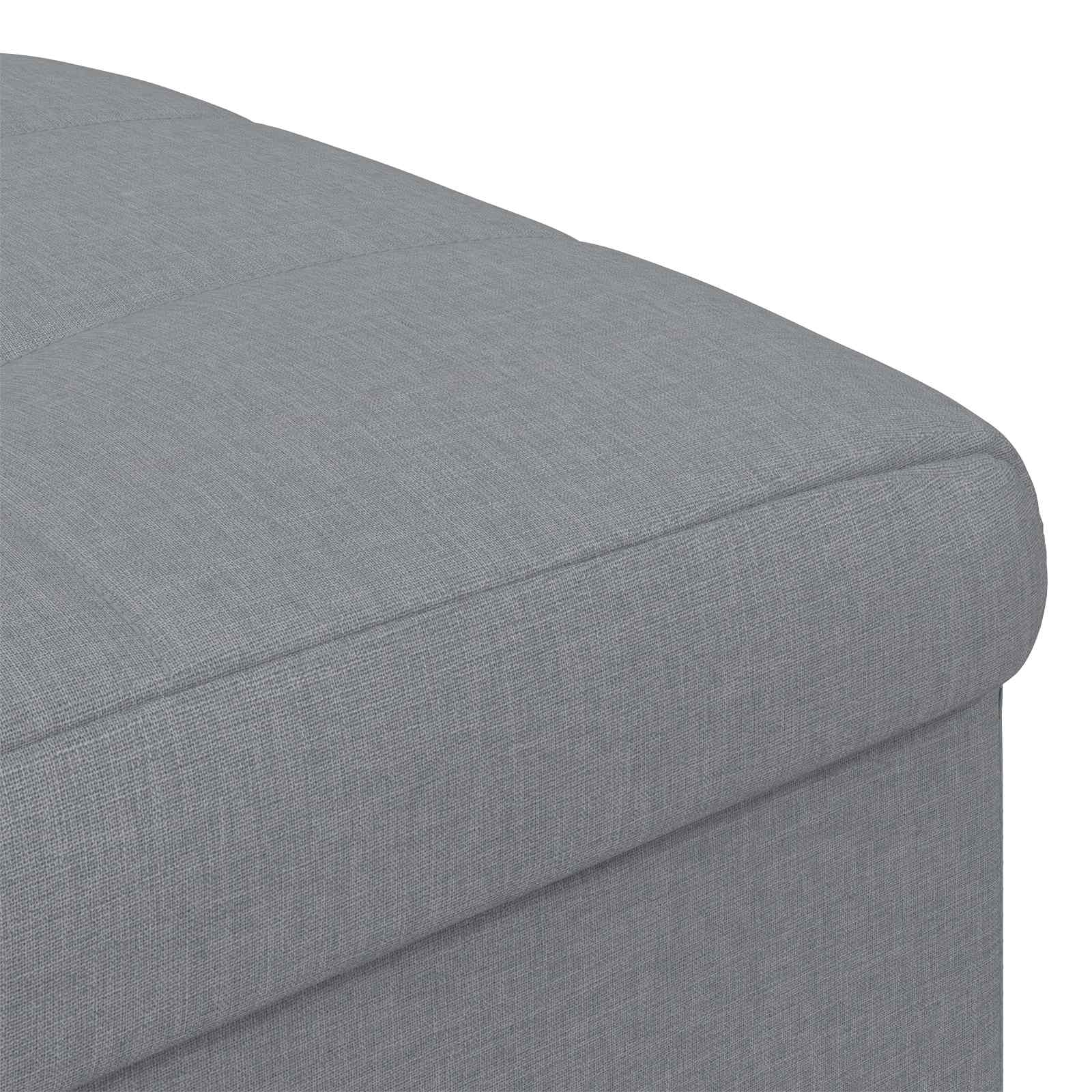 vidaXL Knopkruk met kussen Lichtgrijs 80 x 80 x 45 cm Stof