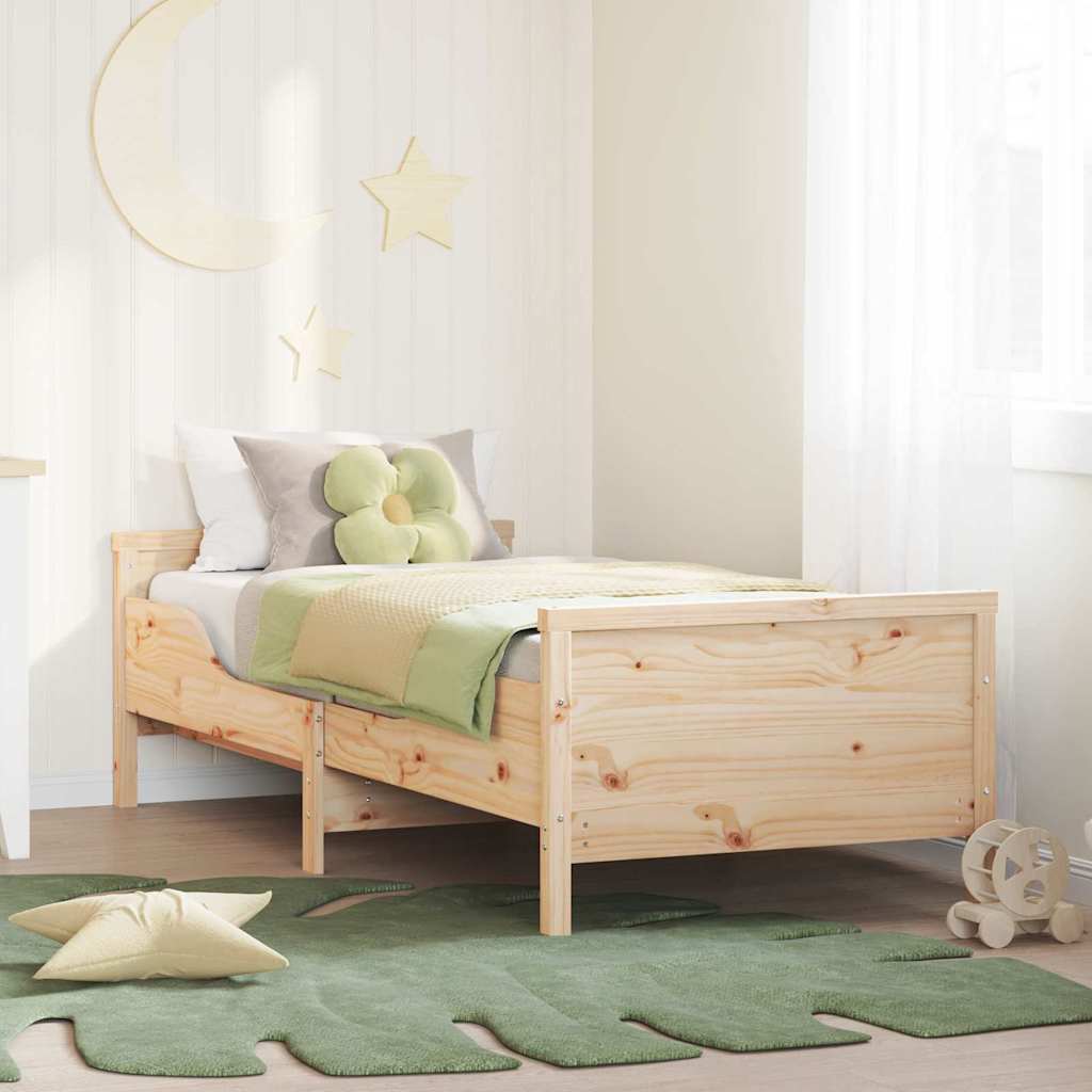 vidaXL Uitbreidbaar Bedframe voor Kinderen Bruin 80 x 130 / 165 / 200 cm