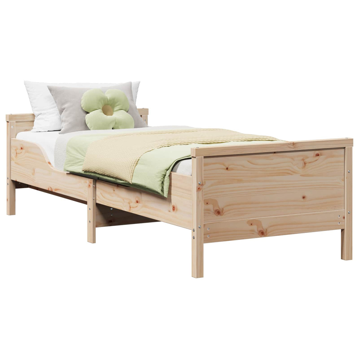 vidaXL Uitbreidbaar Bedframe voor Kinderen Bruin 80 x 130 / 165 / 200 cm