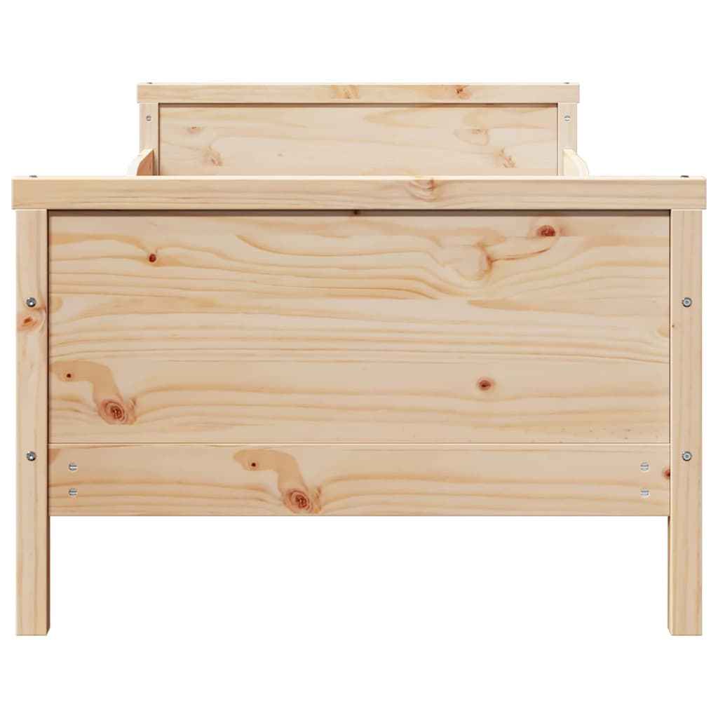 vidaXL Uitbreidbaar Bedframe voor Kinderen Bruin 80 x 130 / 165 / 200 cm