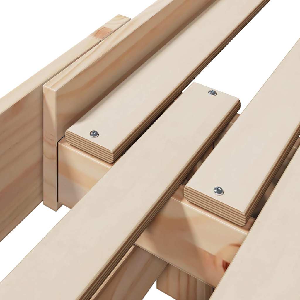vidaXL Uitbreidbaar Bedframe voor Kinderen Bruin 80 x 130 / 165 / 200 cm