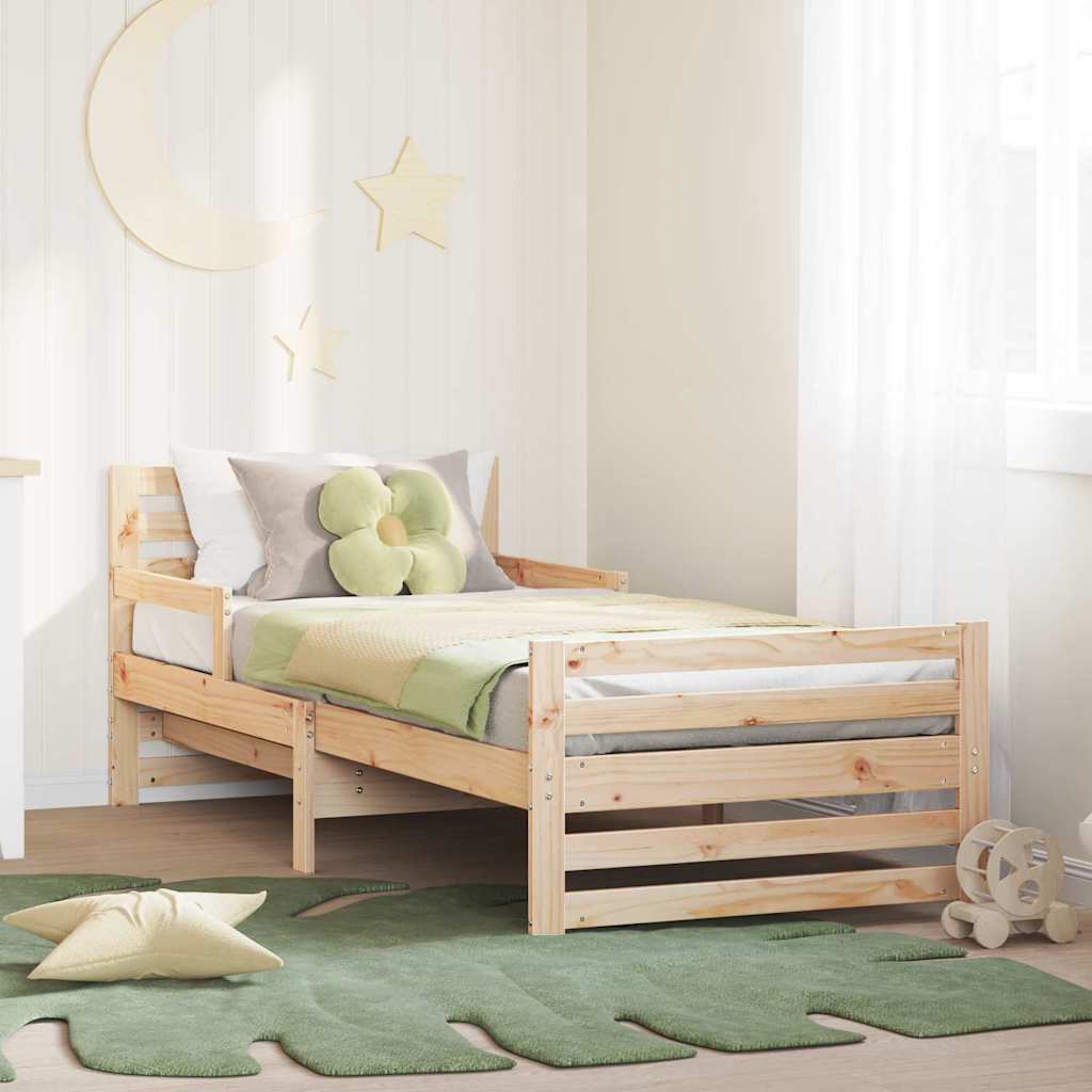 vidaXL Uitbreidbaar Bedframe voor Kinderen Bruin 80 x 130 / 165 / 200 cm