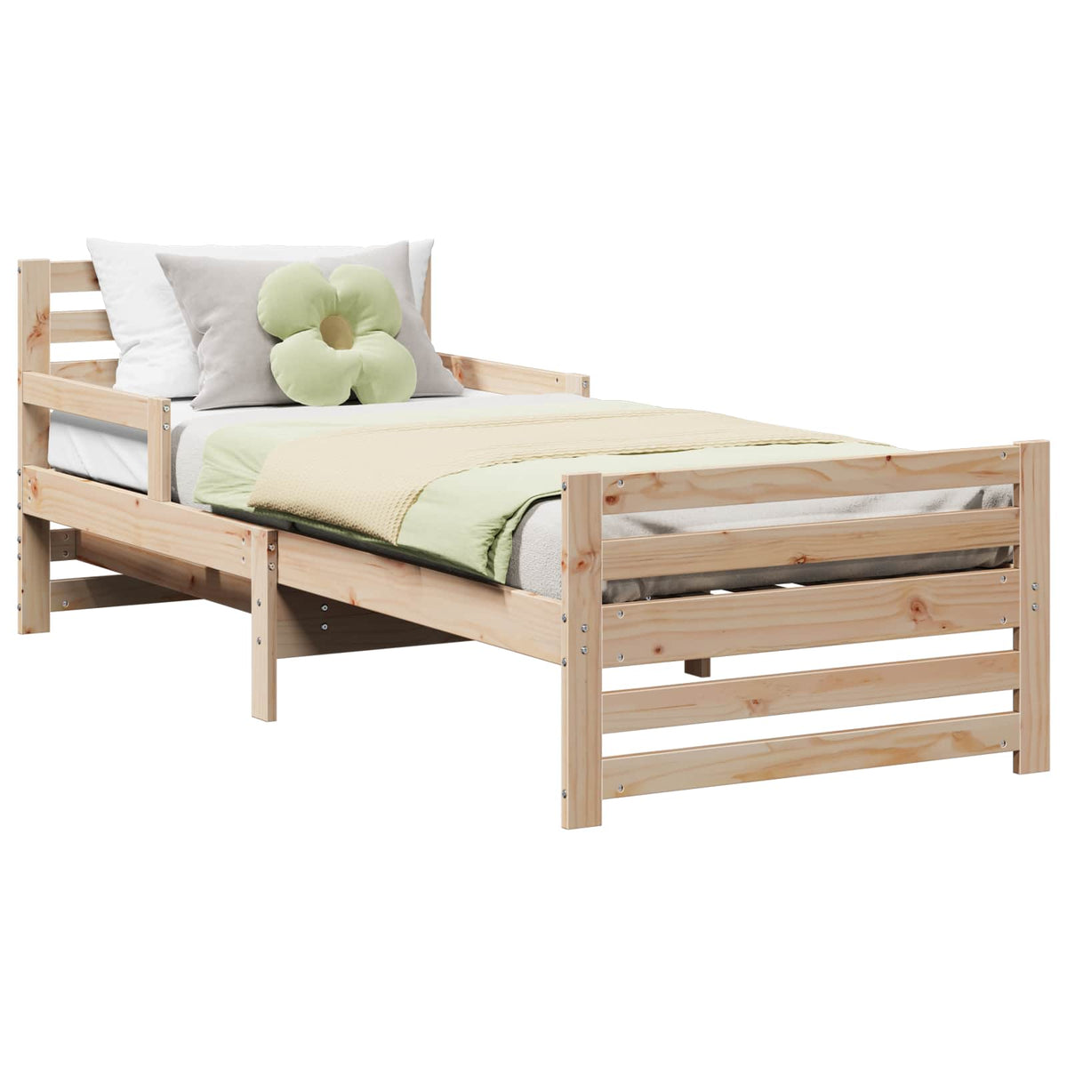 vidaXL Uitbreidbaar Bedframe voor Kinderen Bruin 80 x 130 / 165 / 200 cm